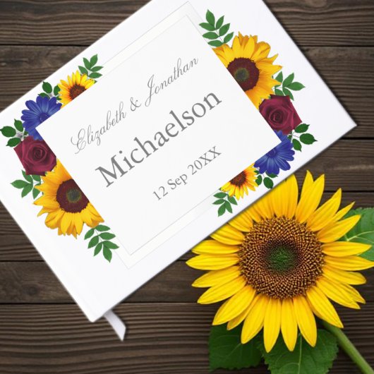 Sonnenblumenhochzeit Rose Gästebuch