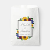 Sonnenblumenhochzeit Rose Geschenktütchen (Vorderseite)