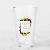 Sonnenblumenhochzeit Rose Glas (Vorderseite)