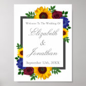 Sonnenblumenhochzeit Rose Poster (Vorne)