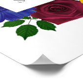 Sonnenblumenhochzeit Rose Poster (Ecke)