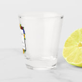 Sonnenblumenhochzeit Rose Schnapsglas (Rechts)