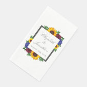 Sonnenblumenhochzeit Rose Serviette (Ecke)