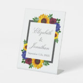 Sonnenblumenhochzeit Rose Sockelschild (Vorderseite)