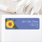 Sonnenblumenhochzeit-Rücksendeadresse (Insitu)