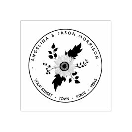 Sonnenblumenhochzeit-Rücksendeadresse Gummistempel