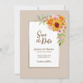 Sonnenblumenhochzeit Save The Date (Vorderseite)