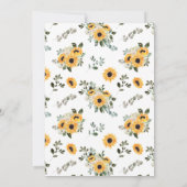 Sonnenblumenhochzeit Save The Date (Rückseite)