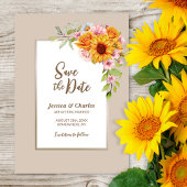 Sonnenblumenhochzeit Save The Date