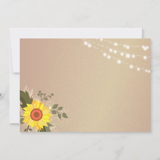 Sonnenblumenhochzeit Save The Date (Rückseite)