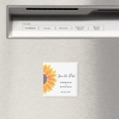 Sonnenblumenhochzeit speichert das Datum Magnet (In Situ (Geschirrspüler))