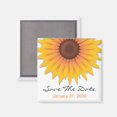 Sonnenblumenhochzeit speichert die Ankündigung Magnet (Vorderseite/Rückseite)