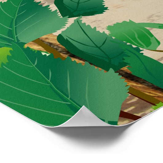 Sonnenblumenholz - Sitzplan Poster (Ecke)