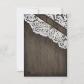 Sonnenblumenholz und Hochzeitskarte RSVP Karte (Rückseite)