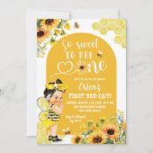 Sonnenblumenhoney Mexikanischer Erstgeburtstag Einladung (Vorderseite)