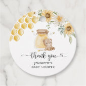 Sonnenblumenhonig-Bär vielen Dank Geschenkanhänger (Vorderseite)