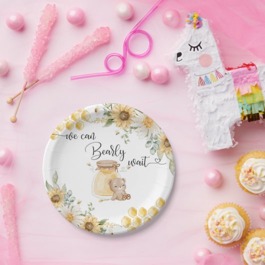 Sonnenblumenhonig können wir frühzeitig abwarten pappteller (Party)