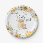 Sonnenblumenhonig können wir frühzeitig abwarten pappteller (Vorderseite)