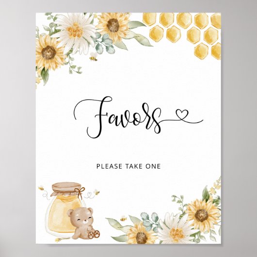 Sonnenblumenhonig trägt Gefälligkeiten Poster (Vorne)