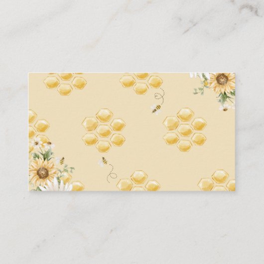 Sonnenblumenhonig trägt, wie groß der Bauch der Ma Begleitkarte (Rückseite)