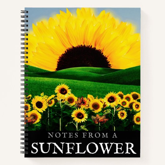 SONNENBLUMENHÜGEL NOTIZBLOCK (Vorderseite)