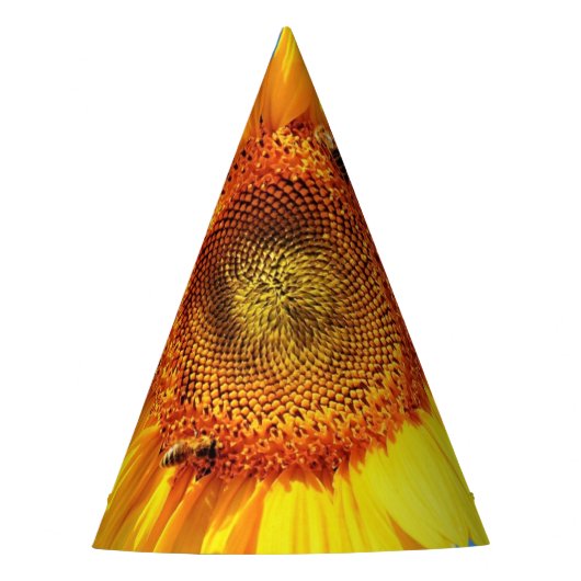 Sonnenblumenhut und Party-Hut Partyhütchen (Vorderseite)