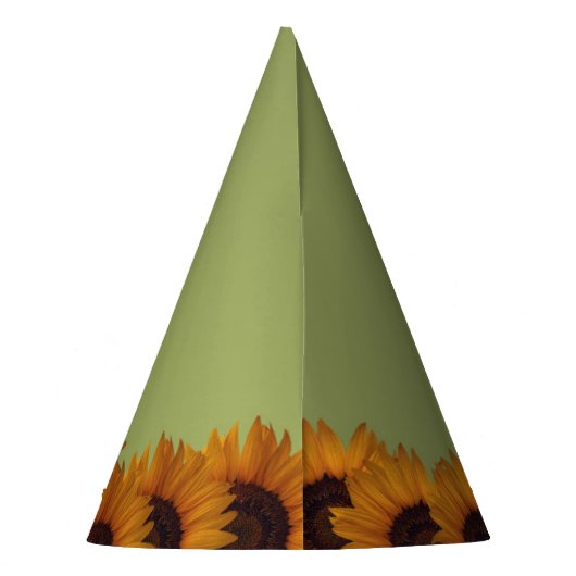 Sonnenblumenhüte für Party Partyhütchen (Rückseite)
