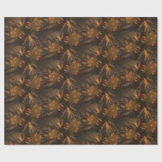 Sonnenblumenimpressionen Geschenkpapier (Flach)