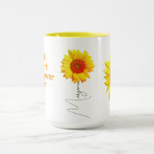Sonnenblumenkaffee-Tasse für sie (Name Monogramm-Z Tasse (Zentrum)