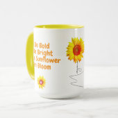 Sonnenblumenkaffee-Tasse für sie (Name Monogramm-Z Tasse (Vorderseite Links)