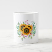 Sonnenblumenkaffee-Tasse Jumbo-Tasse (Vorderseite)