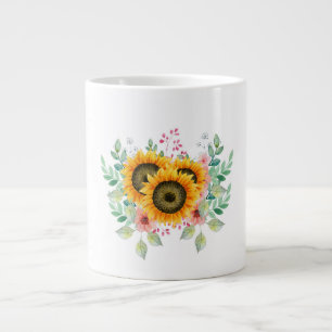 Sonnenblumenkaffee-Tasse Jumbo-Tasse