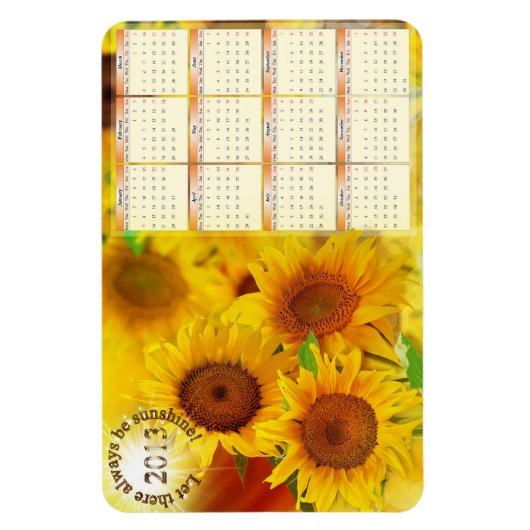 Sonnenblumenkalender 2013 magnet (Vertikal)
