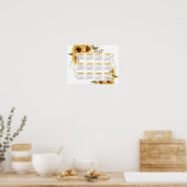 Sonnenblumenkalender, 2023 Kalender, jährlich Poster (Küche)