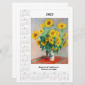 Sonnenblumenkalender 2023 Vincent van Gogh (Vorne/Hinten)