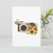 Sonnenblumenkamera Einladung (Stehend Vorderseite)