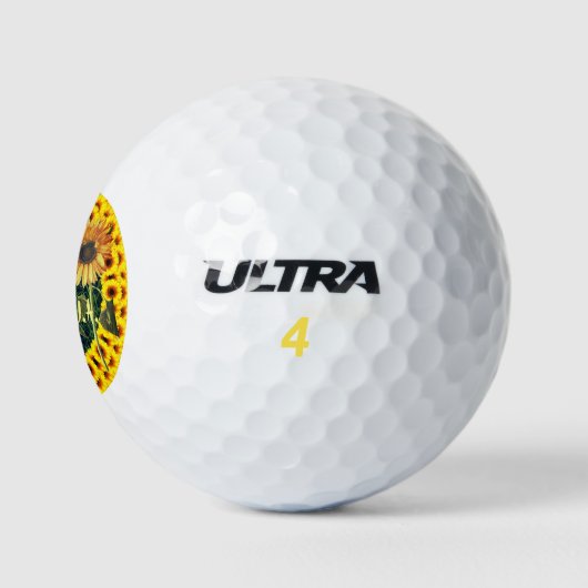 Sonnenblumenkaninchen Sunshine Golf Balls Golfball (Logo)