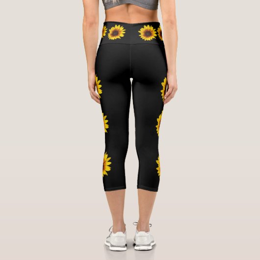 Sonnenblumenkapri-Leggings Capri Leggings (Rückseite)
