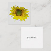 Sonnenblumenkarte 2,5" x 2,5" begleitkarte (Vorne/Hinten)