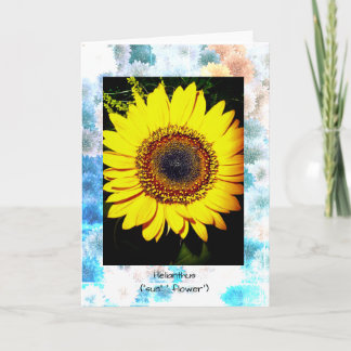 Sonnenblumenkarte, 5 Zoll x 7 Zoll geklappt Karte