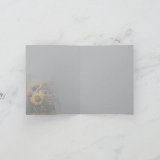 Sonnenblumenkarte Dankeskarte (Innenseite)