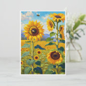 Sonnenblumenkarte Ein Pluspunkt Feiertagskarte (Stehend Vorderseite)