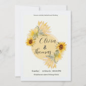 Sonnenblumenkarte Einladung modern (Vorderseite)