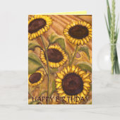 Sonnenblumenkarte Geburtstag Grußkarte Karte (Vorderseite)