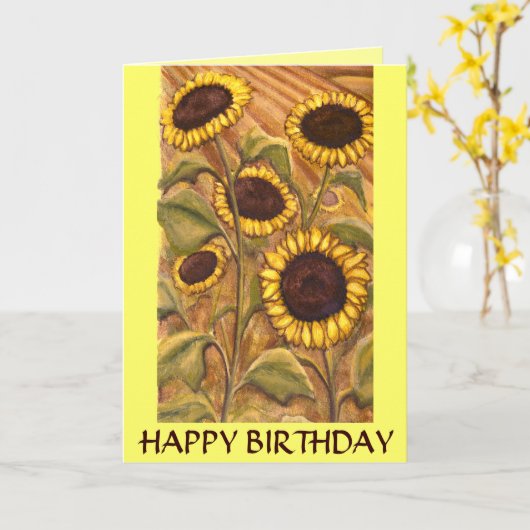 Sonnenblumenkarte Geburtstag Grußkarte Karte (Gelbe Blume)