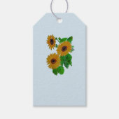 Sonnenblumenkarte Geschenkanhänger (Vorderseite)