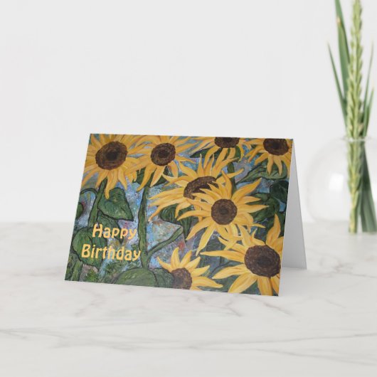 Sonnenblumenkarte Karte (Vorderseite)