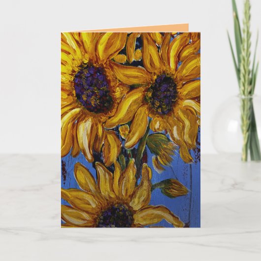 Sonnenblumenkarte Karte (Vorderseite)