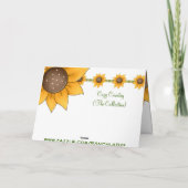 Sonnenblumenkarte Karte (Rückseite)