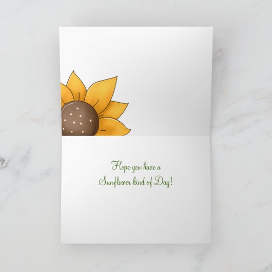 Sonnenblumenkarte Karte (Innenseite)